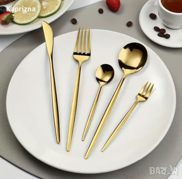 Комплект 30 части за хранене - златисто, снимка 1