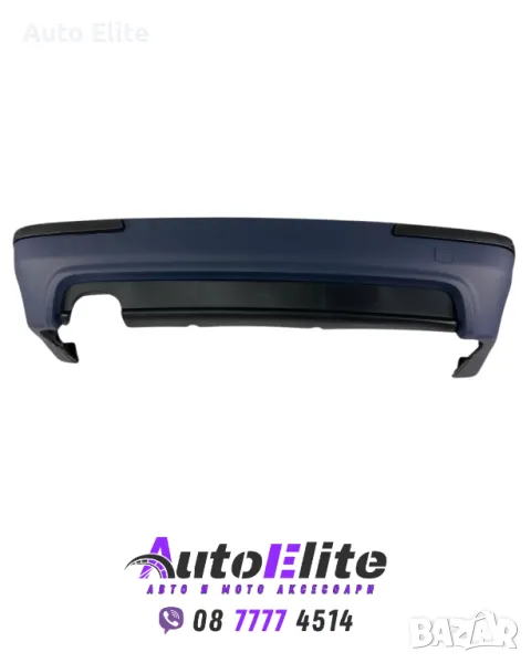 Задна броня за BMW E39 седан - M5 дизайн с единичен дифузер без отвори за парктроник грундирана, снимка 1