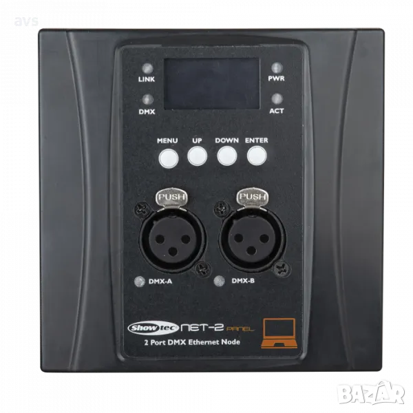 3-пинов – черен корпус Showtec NET-2 Panel, снимка 1