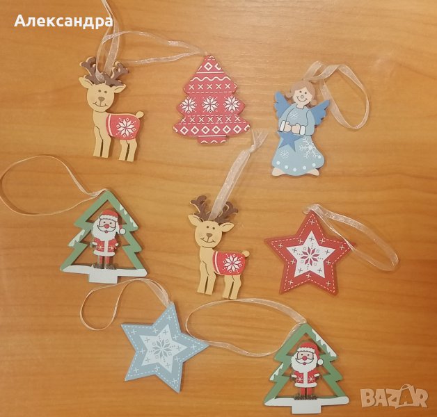 Дървени играчки за елха , снимка 1