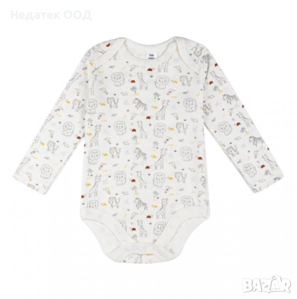 Памучно боди, Zookia, 0 - 3 м, Бяло, снимка 1