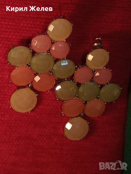 ПОЗЛАТЕНИ ФИНИ КРАСИВИ ЦВЕТНИ КРИСТАЛНИ ФАСЕТИРАНИ АРТ ОБЕЦИ 13901, снимка 1