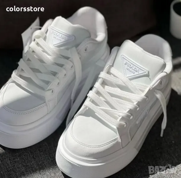 Бели кецове Pr**a BR-16DF, снимка 1