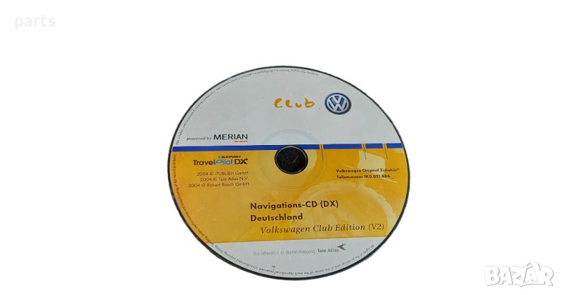 Диск за Навигация CD - DX - VW - Ауди - 1K0051884 N, снимка 1