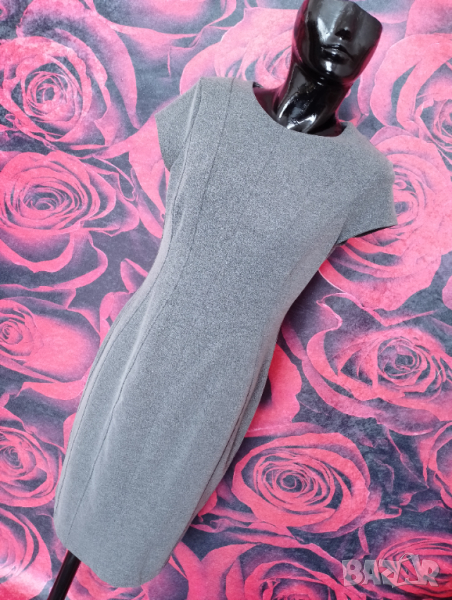 H&M Сива офис рокля до коляното ХЛ, снимка 1