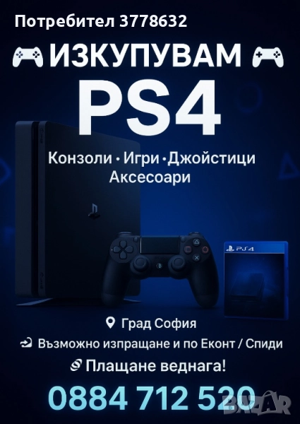 Купувам Плейстейшън 4/5 , снимка 1
