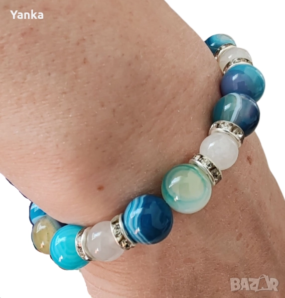 Гривна ръчна изработка - Blue , снимка 1