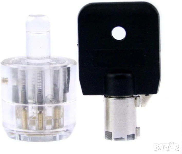 Прозрачна тренировъчна тубуларна ключалка с 7 пина, снимка 1