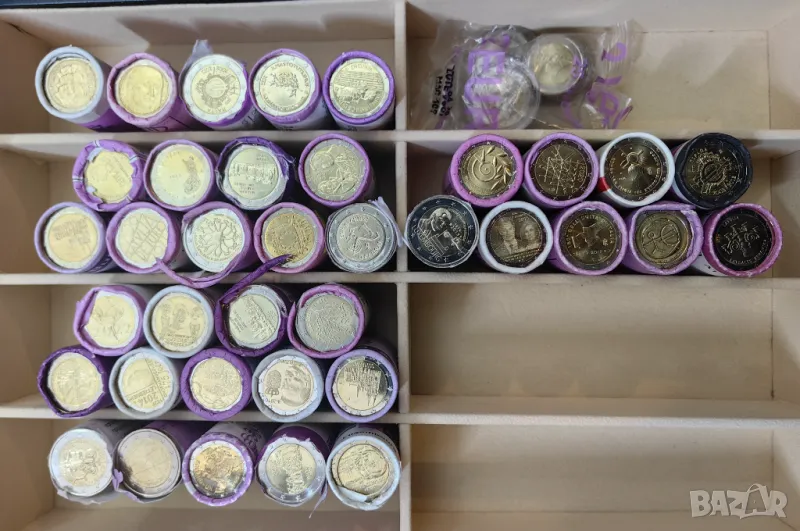  КОЛЕКЦИОННИ ЮБИЛЕЙНИ МОНЕТИ  2 ЕВРО - ОТ ФИШЕК - СЪСТОЯНИЕ UNC, снимка 1