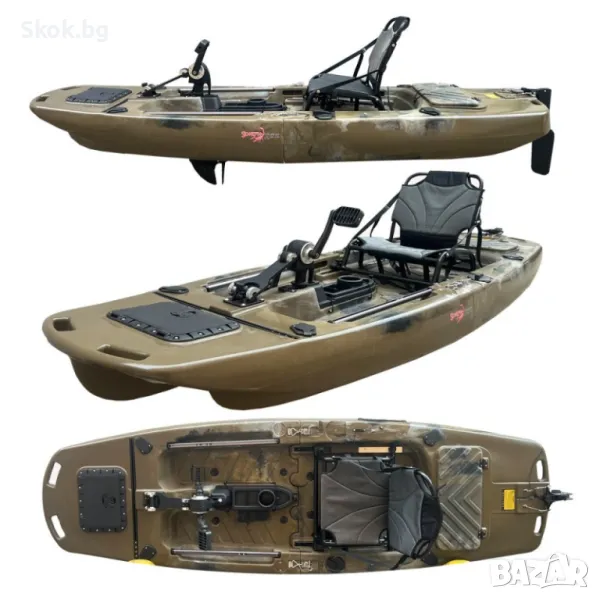 Каяк SCORPIO DUO PEDAL FISH MODULAR - 2.80 метра - Едноместен, снимка 1