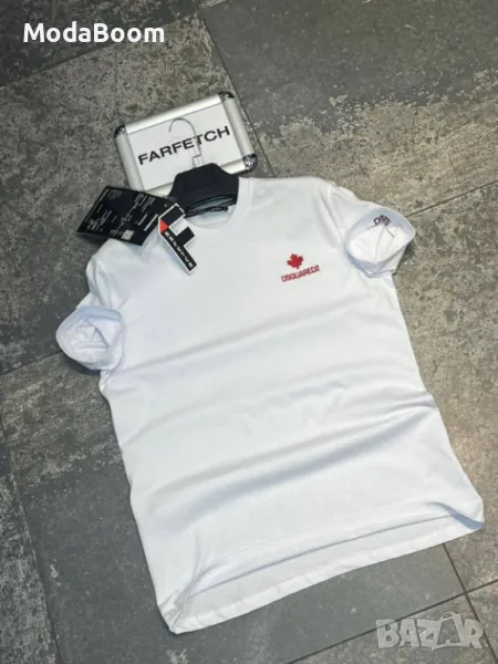 DSQUARED2 бяла мъжка тениска , снимка 1