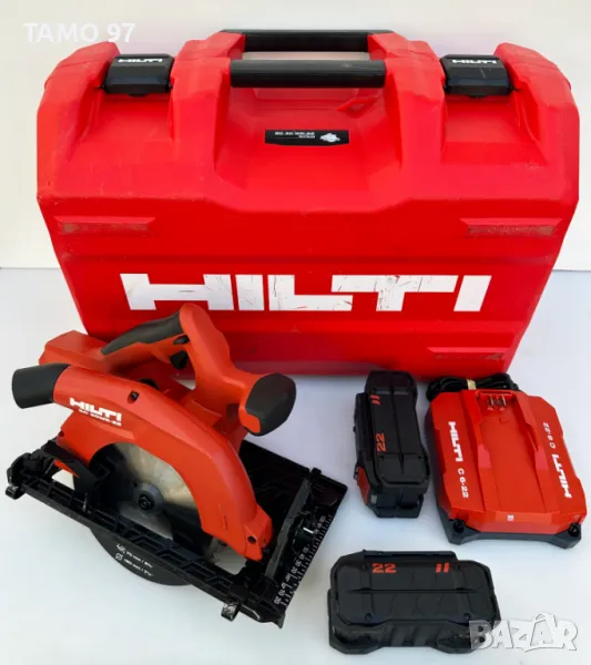 Hilti SC 30WR-22 Nuron - Безчетков ръчен циркуляр 2x22V 8.0Ah като нов!, снимка 1