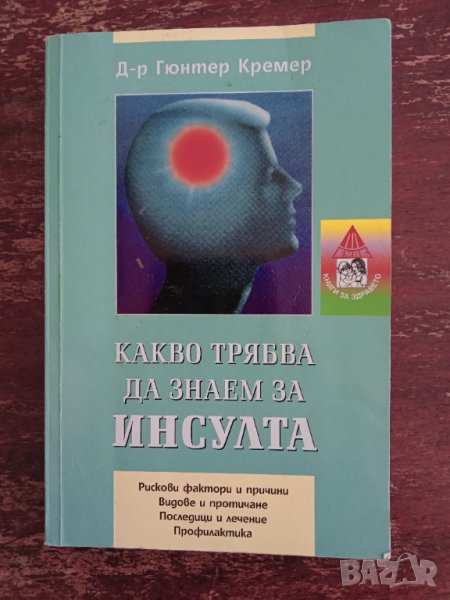 Книга,,Какво трябва да знаем за инсулта,, Гюнтер Кремер.НОВА, снимка 1