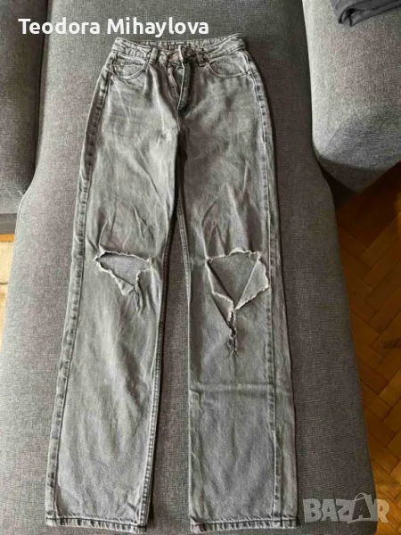 Скъсани дънки черни р-р 32, снимка 1