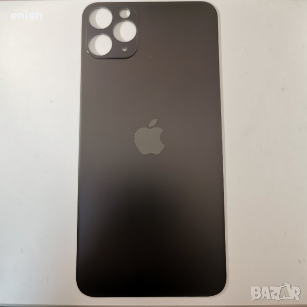 Заден капак, панел стъкло за iPhone 11 Pro Max / Черен, снимка 1