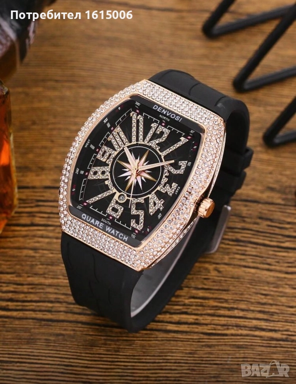 Унисекс Часовник с кристали RichhM, снимка 1