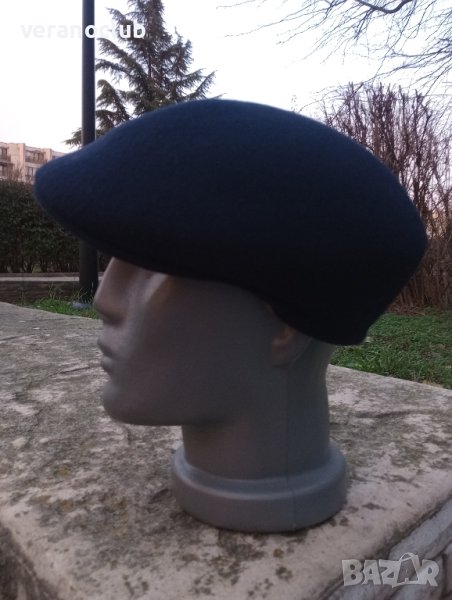 Каскет естествен вълнен филц Тъмносин 54 см, снимка 1