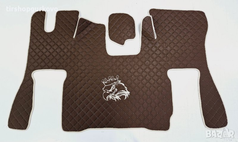 Кожени стелки за камиони с бродерия за SCANIA S екокожа, снимка 1