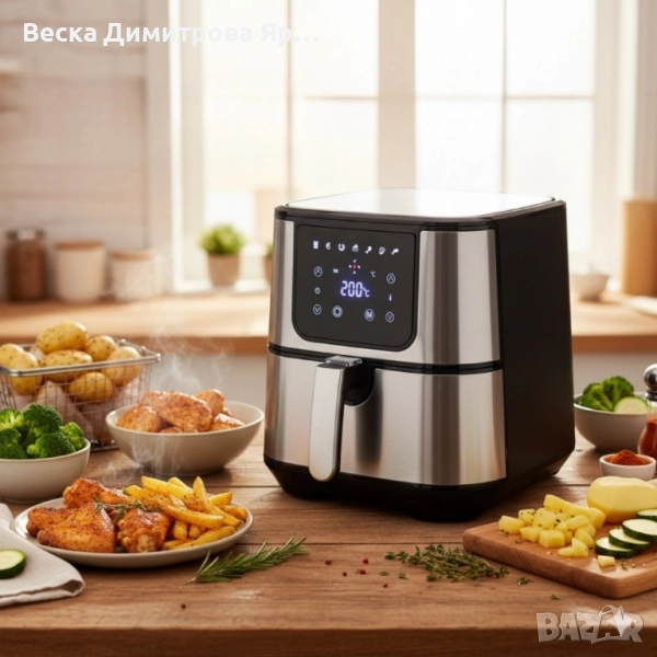 Еър фрайър Scheffler LQ-5001BS – 5.5L здравословно готвене с до 80% по-малко мазнина, снимка 1