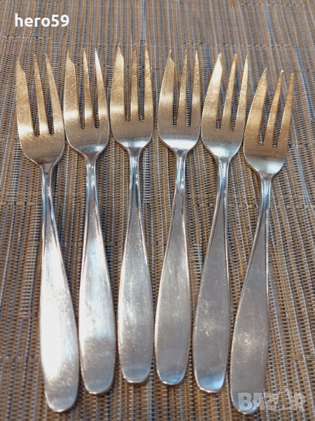 Сребърни десертни вилици,сребро 800-сребърни чаши , снимка 1