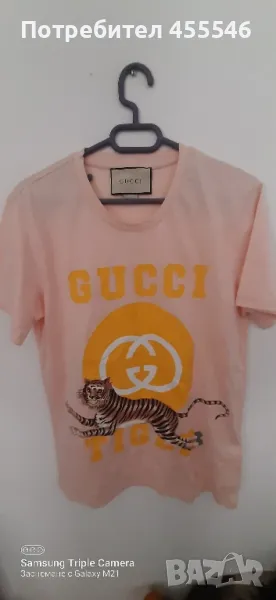 тениска gucci размер small дамска с тигър принт, снимка 1