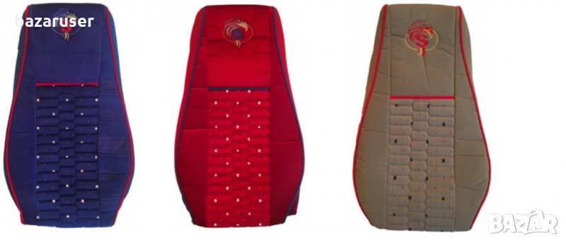 Памучна Тапицерия за Седалки за SCANIA R Серия (2008-2014)/Червено/Синьо/Сиво, снимка 1
