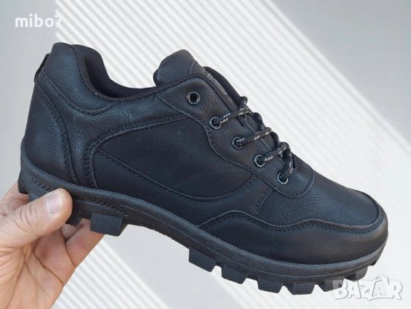 Мъжки маратонки с гумено директно излято ходило в черно- CAIDAI, снимка 1