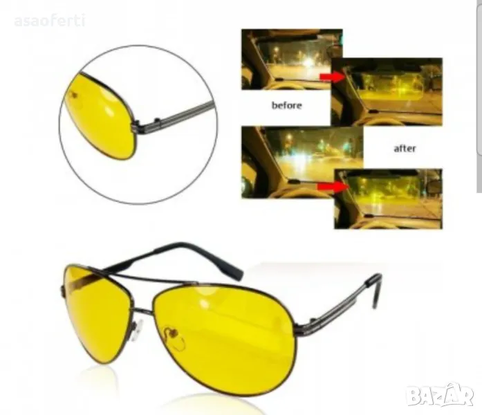 Очила за нощно шофиране тип бъбрек , снимка 1