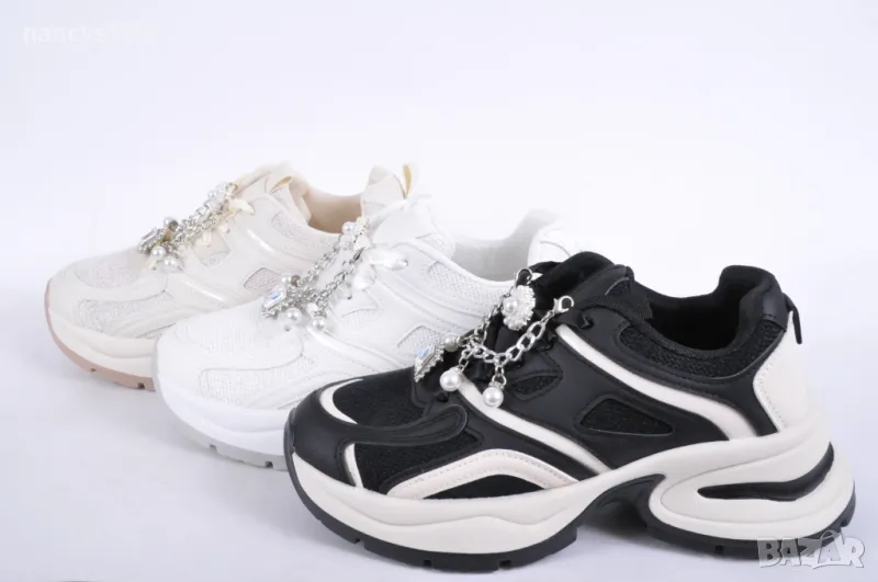 NEW! Дамски маратонки с перли - Три цвята, снимка 1