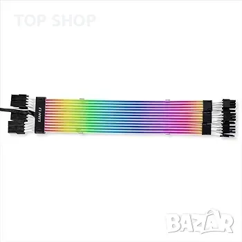 Lian Li Strimer Plus V2 Triple 8 Pin (PW12-PV2) - Адресируем RGB VGA захранващ кабел, снимка 1