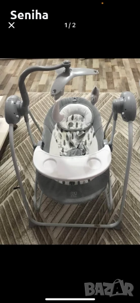 Електрическа люлка шезлонг 2в1, снимка 1