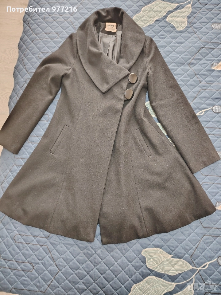 Дамско черно палто на Smash, снимка 1