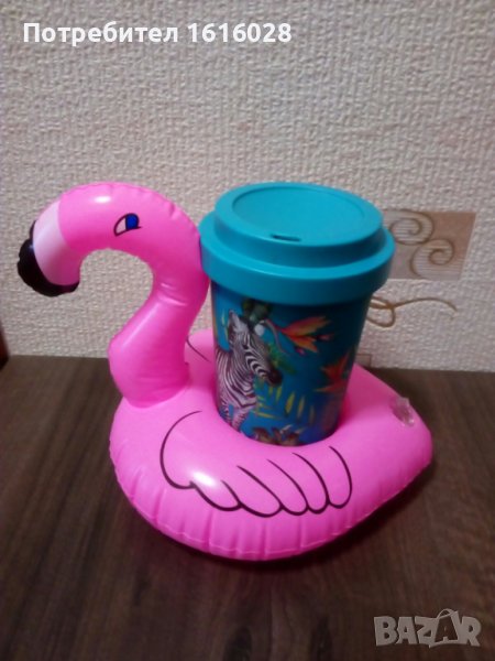 Надуваема поставка за чаша,за басейн,плаж и др., снимка 1