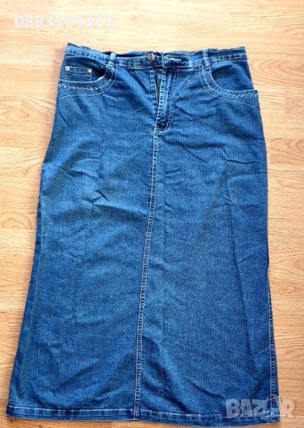 Дълга дамска дънкова пола, снимка 1