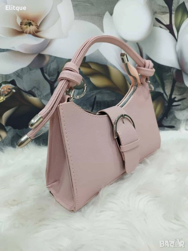 Малка дамска кожена чанта с цип, голямо разнообразие от цветове, снимка 1