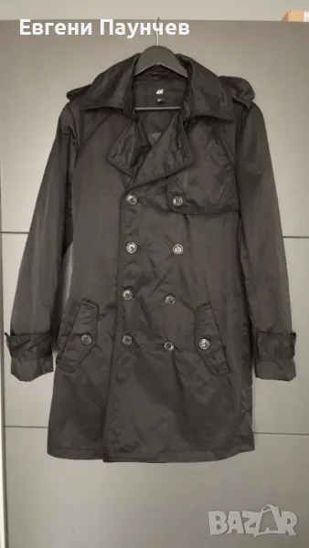 Мъжки Тренчкот шлифер H&M размер М черен цвят , снимка 1