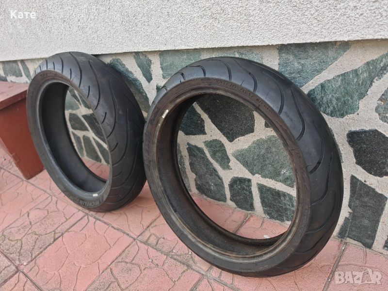 Мото гуми Michelin 160/60 17 и 120/70 17 dot18, снимка 1