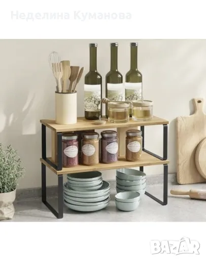 ❌️ Бамбуков кухненски рафт за подправки, снимка 1