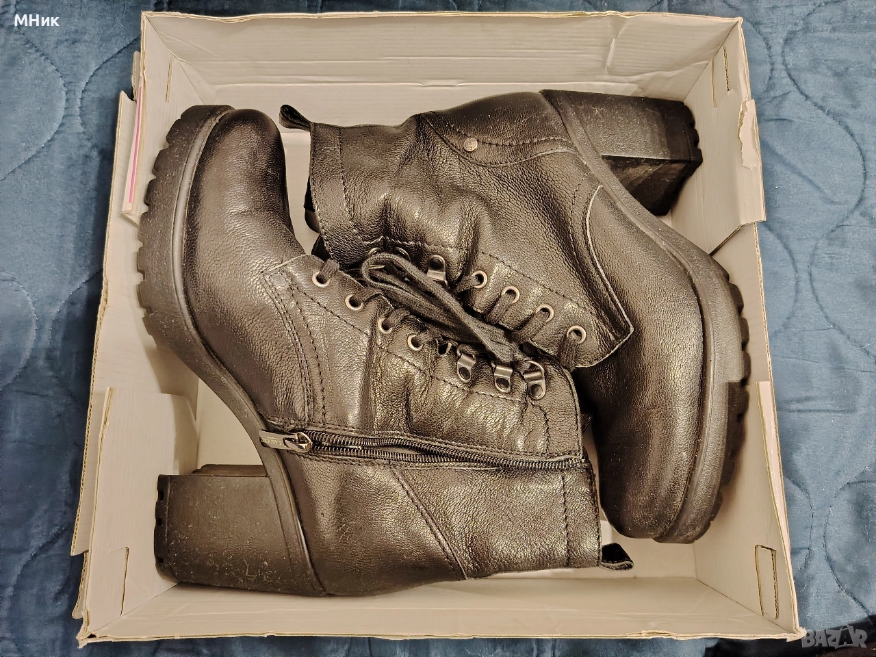 Дамски боти от естествена кожа , снимка 1