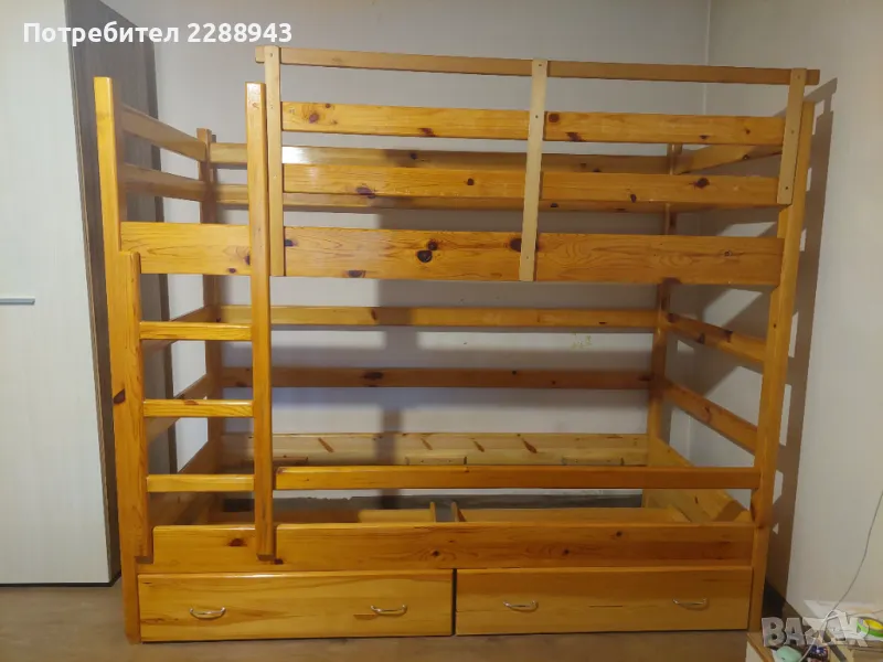 Продавам двуетажно детско легло, снимка 1