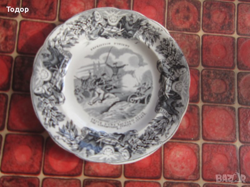 Уникална порцеланова чиния порцелан 19 век, снимка 1
