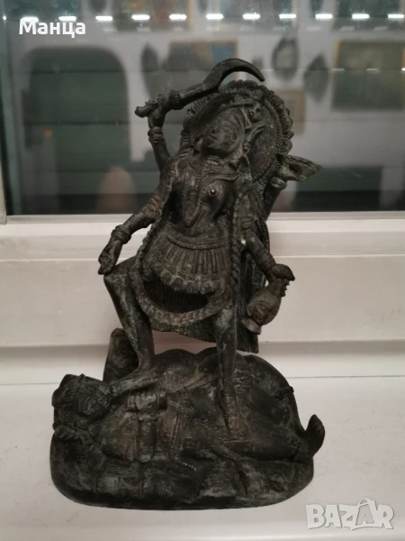 Бронзова фигура на богинята Кали, снимка 1