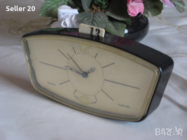 Старинни будилници СЛАВА и RUHLA работещи антики от времето на СССР, снимка 8 - Декорация за дома - 51953147