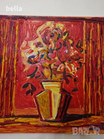 Картина на Чавдар Петров ,масло-платно,подписана!, снимка 2 - Картини - 49290824