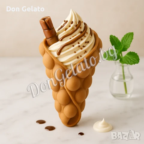 Суха смес за бабъл гофрети с вкус Лешников крем * (1300г / 1.5 L Вода), снимка 2 - Други - 51266233