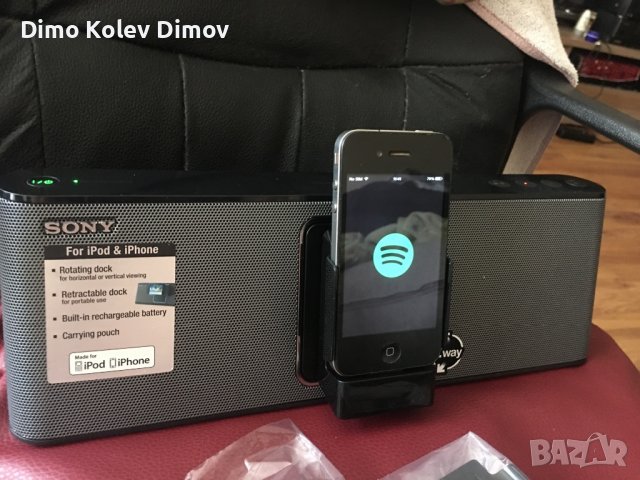 SONY iPhone iPod станция Spotify, снимка 1 - Аудиосистеми - 37201541