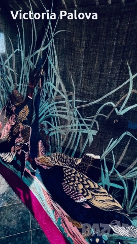 Голям дизайнерски шал - картина тънка вълна, снимка 8 - Шалове - 52905085