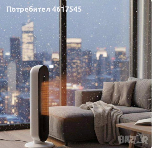 Вертикален отоплител с LED дисплей и дистанционно, снимка 2 - Отоплителни печки - 52130185