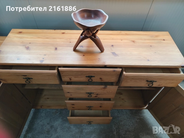 3935 Контра бюфет с месингови дръжки , снимка 3 - Шкафове - 52724089