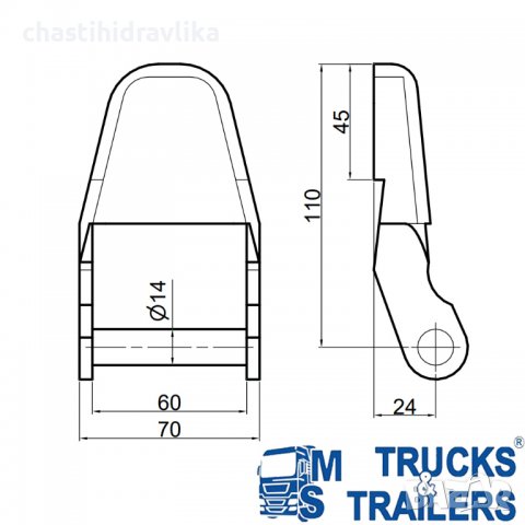 Елемент за отваряне на заден капак 15263386, снимка 2 - Части - 37662396